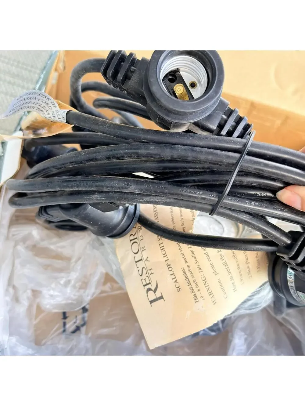Restoration‎ Hardware OUTDOOR Industrial String Lights 8